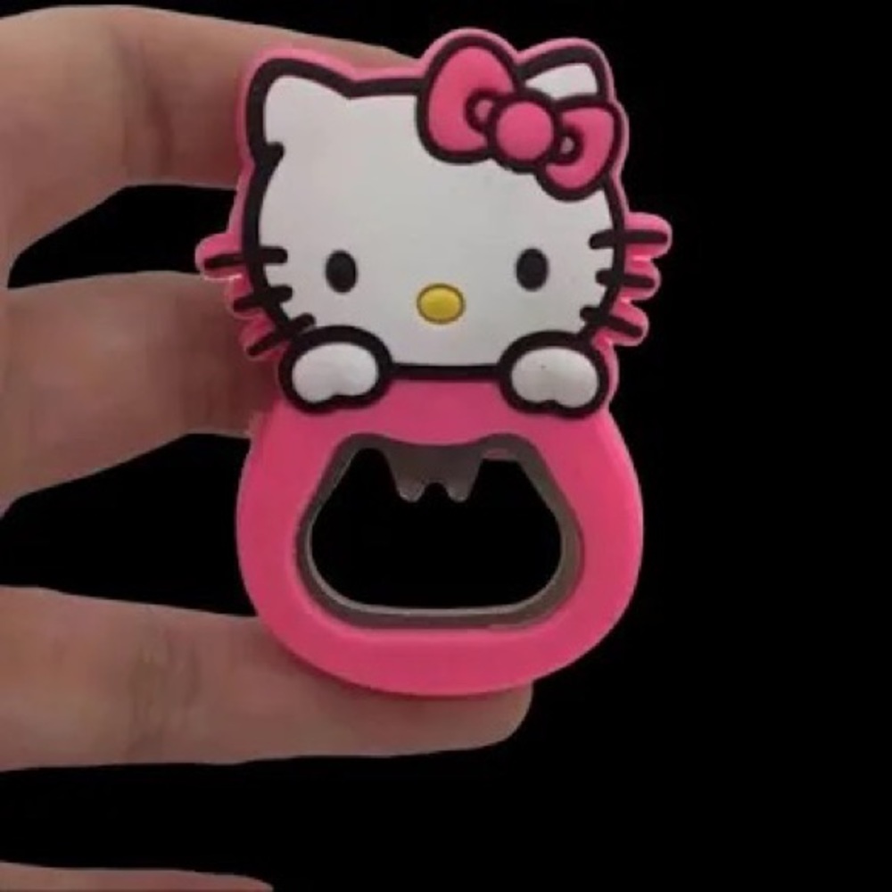 Hello kitty pink bottle opener
